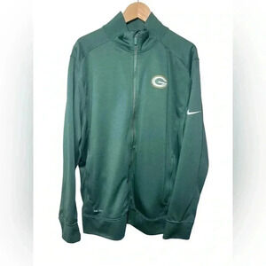 Nike Dri-Fit Green Bay Packers Jacket Mens XL Full Zip NFL. EUC